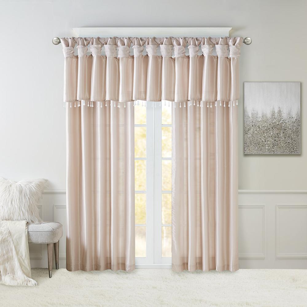 Twist Tab Lined Window Curtain Panel