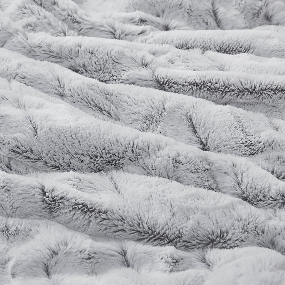 Back Print Long Fur Comforter Mini Set