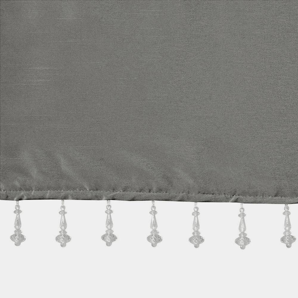 Lightweight Faux Silk Valance With Beads