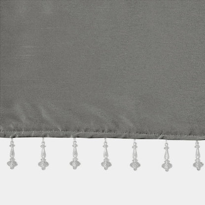 Lightweight Faux Silk Valance With Beads