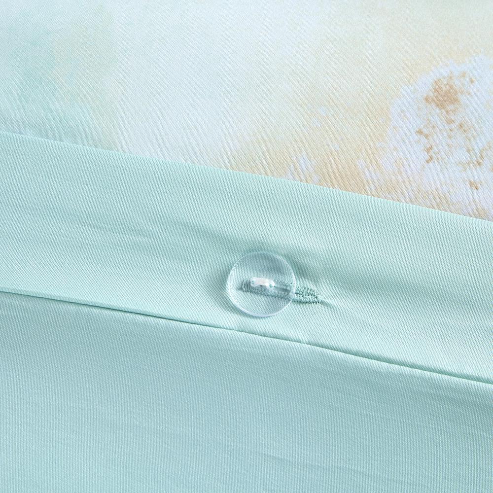 Watercolor Tie Dye Printed Duvet Cover Set with Throw Pillow