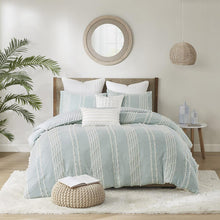 Kara Aqua Cotton Jacquard Comforter Mini Set, Belen Kox