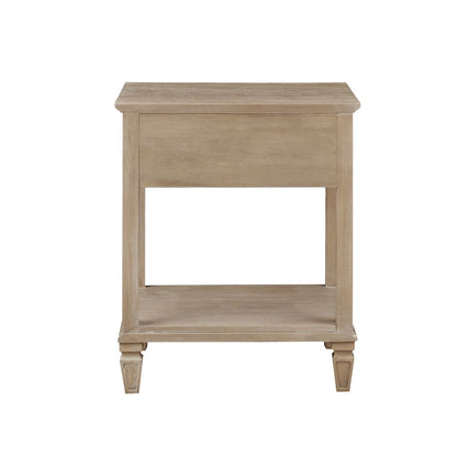 Victoria one-drawer wood bedside table with shelf