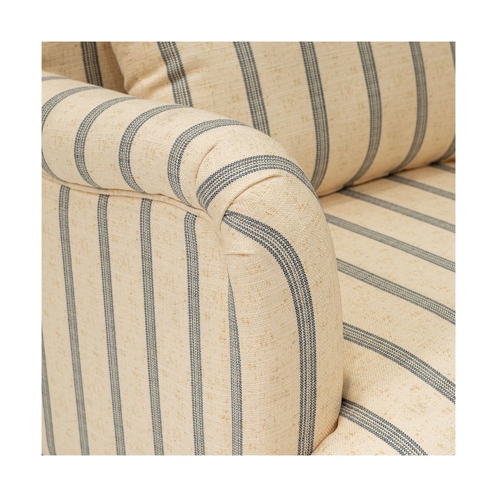 Amanda Accent Chair, Linen/Blue color