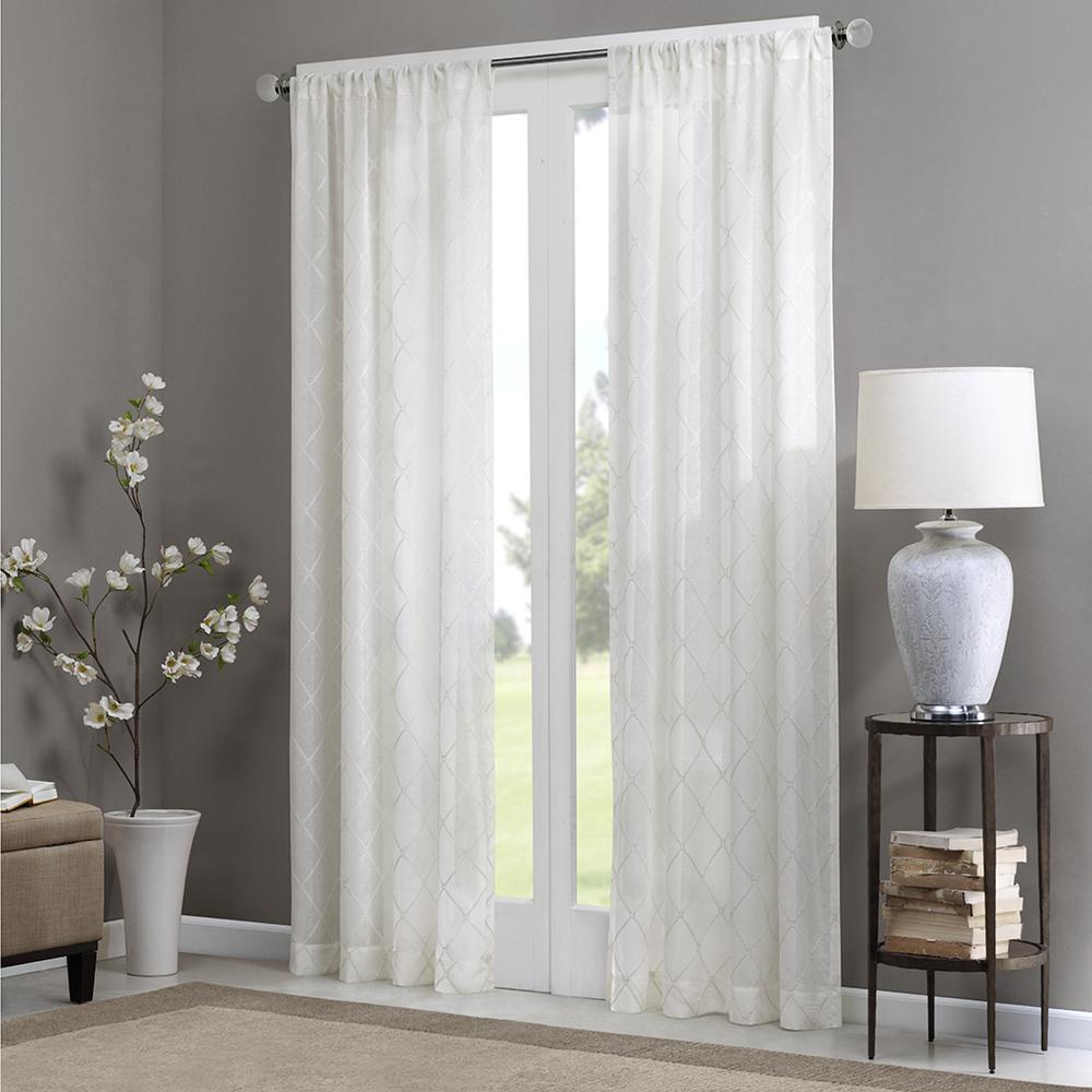 Diamond Sheer Window Curtain Panel