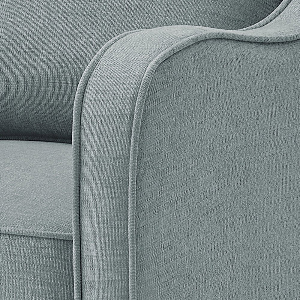 Brianne Upholstered Swivel Curved Armchair