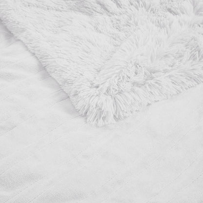 Shaggy Faux Fur Heated Throw
