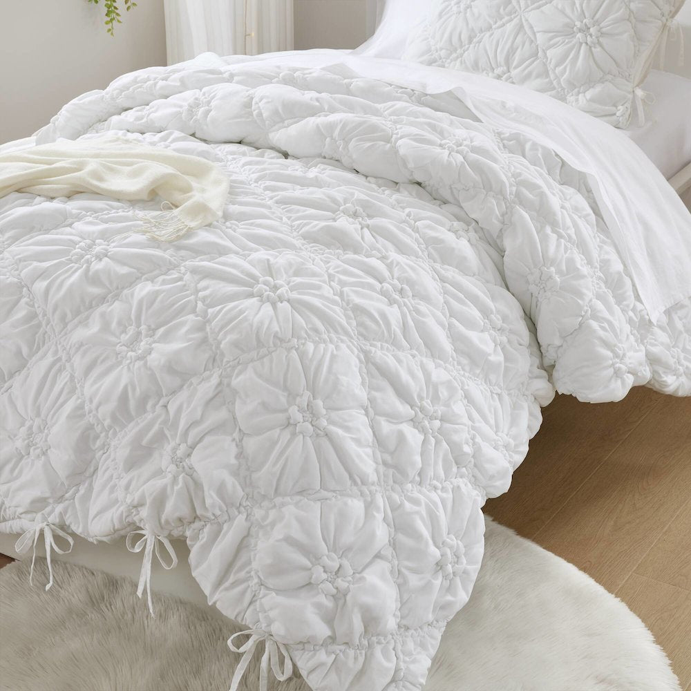 Lily 2PCS Comforter Set, White color
