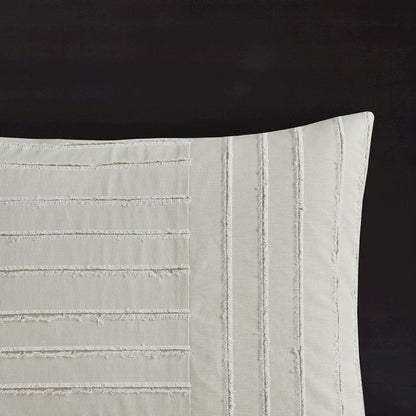 Oversized Cotton Clipped Jacquard Comforter Set with Euro Shams