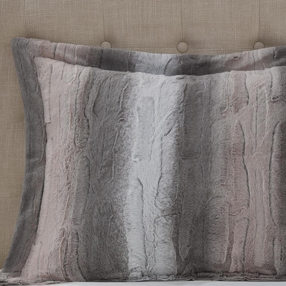 4PC Faux Fur Comforter Set
