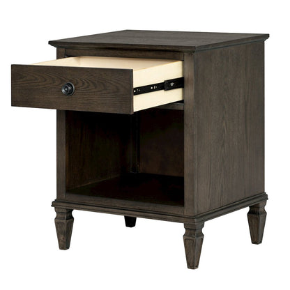 Victoria Nightstand, Antique Brown color