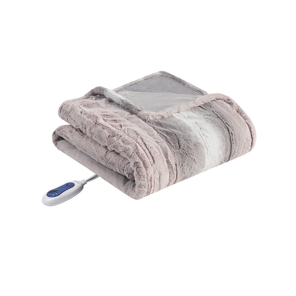 Oversized Faux Fur Heated Throw