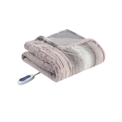 Oversized Faux Fur Heated Throw