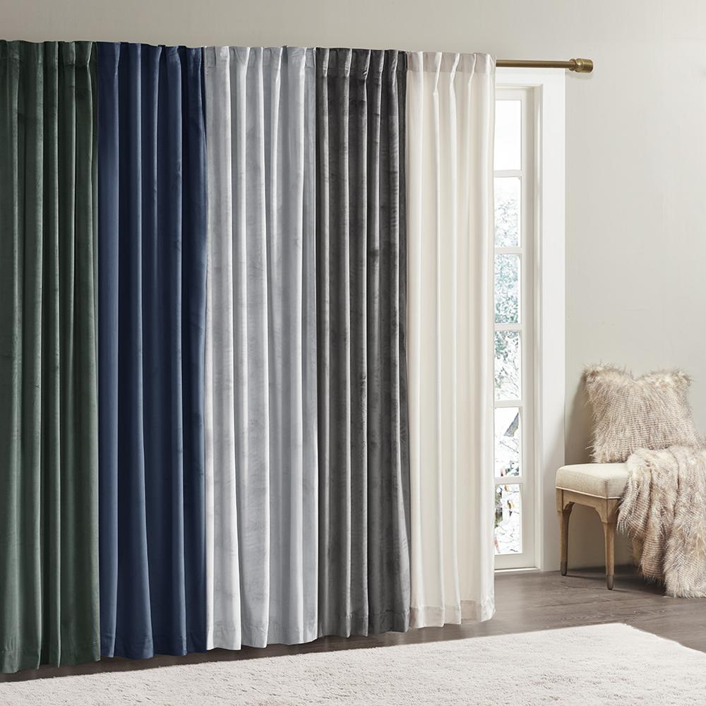 Metallic Printed Poly Velvet Rod Pocket/Back Tab Window Panel Pair