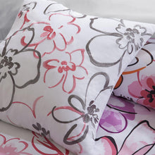 Asymmetrical Floral Print Comforter Set, Belen Kox