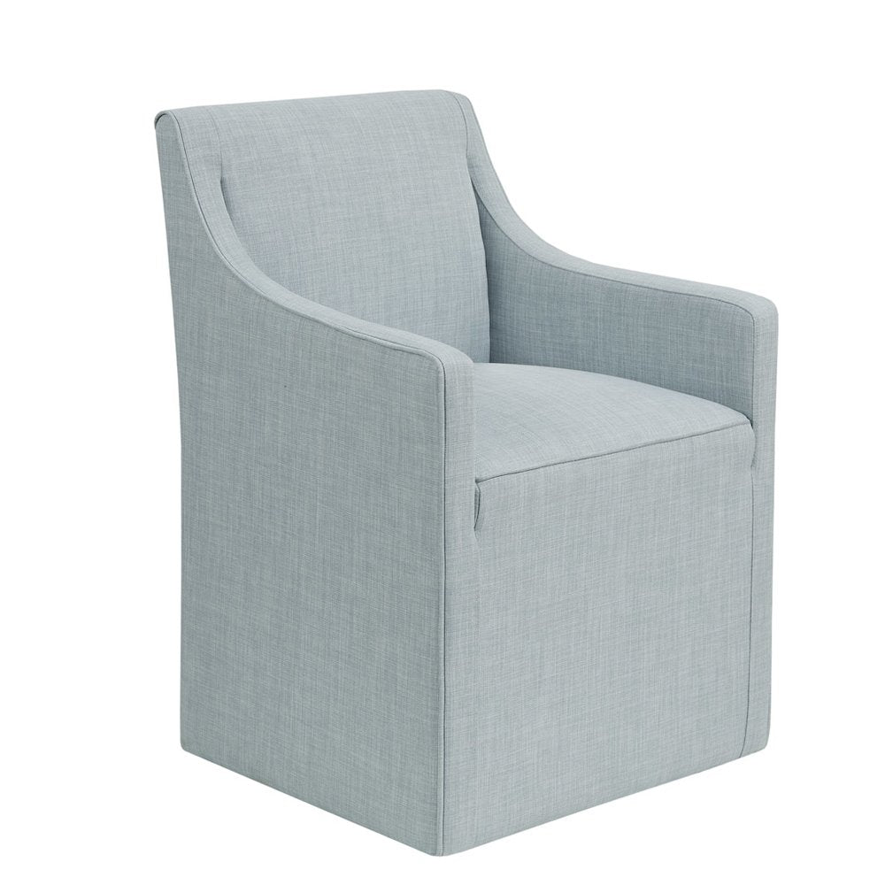 Skirted Dining Arm Chair with Casters