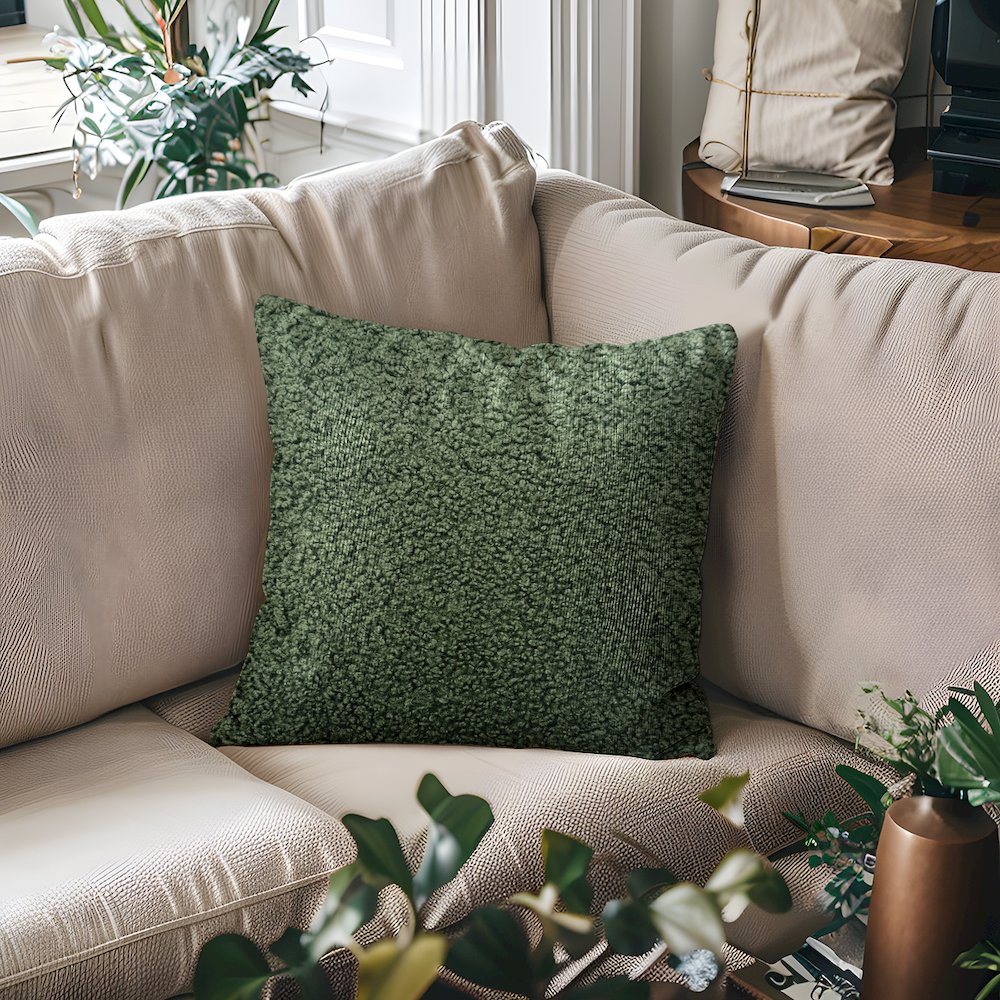 Solid Boucle Square Pillow