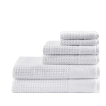 Pure White Waffle Cotton Towel Set, Belen Kox