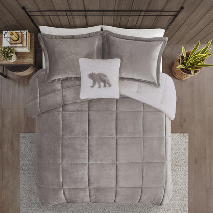 Plush to Sherpa Down Alternative Comforter Set