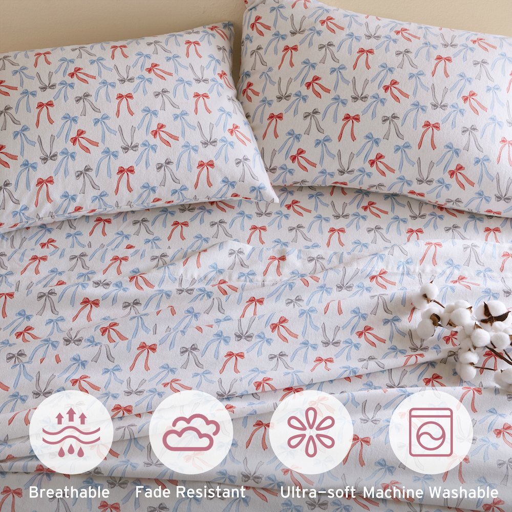 100% Cotton Flannel Pigment Printed Sheet Set