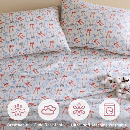 100% Cotton Flannel Pigment Printed Sheet Set