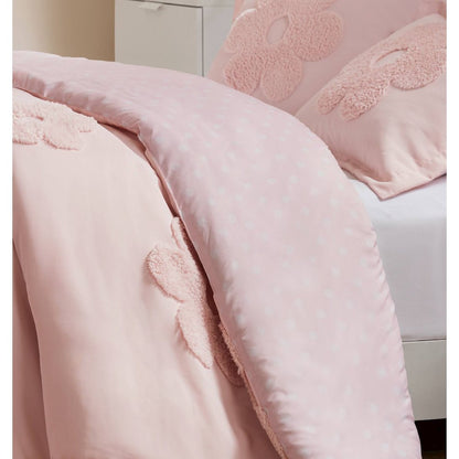 Floral Reversible Tufted Chenille Duvet Cover Set
