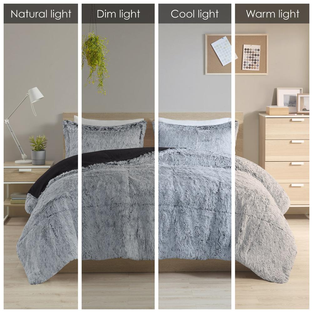 Shaggy Long Fur Comforter Mini Set