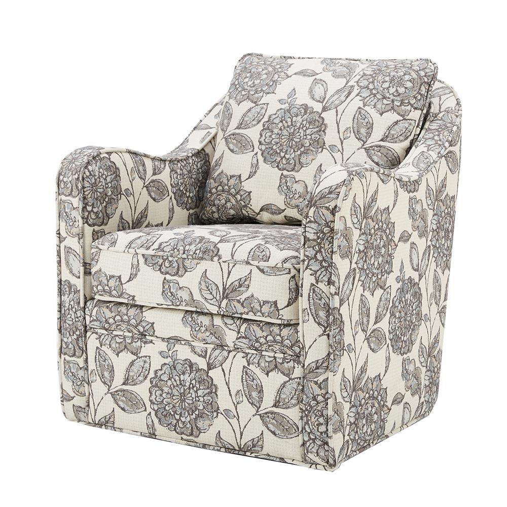 Wide Seat Swivel Arm Chair