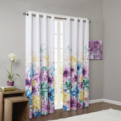 Olivia Printed Total Blackout Curtain Panel