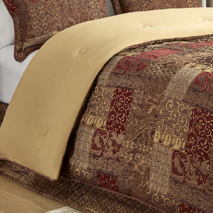 4 Piece Red Comforter Set