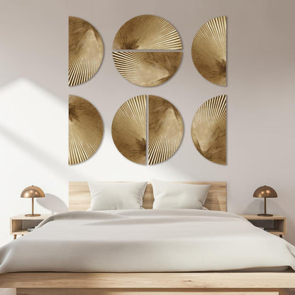 Half-moon 2-piece Metal Wall Decor Set