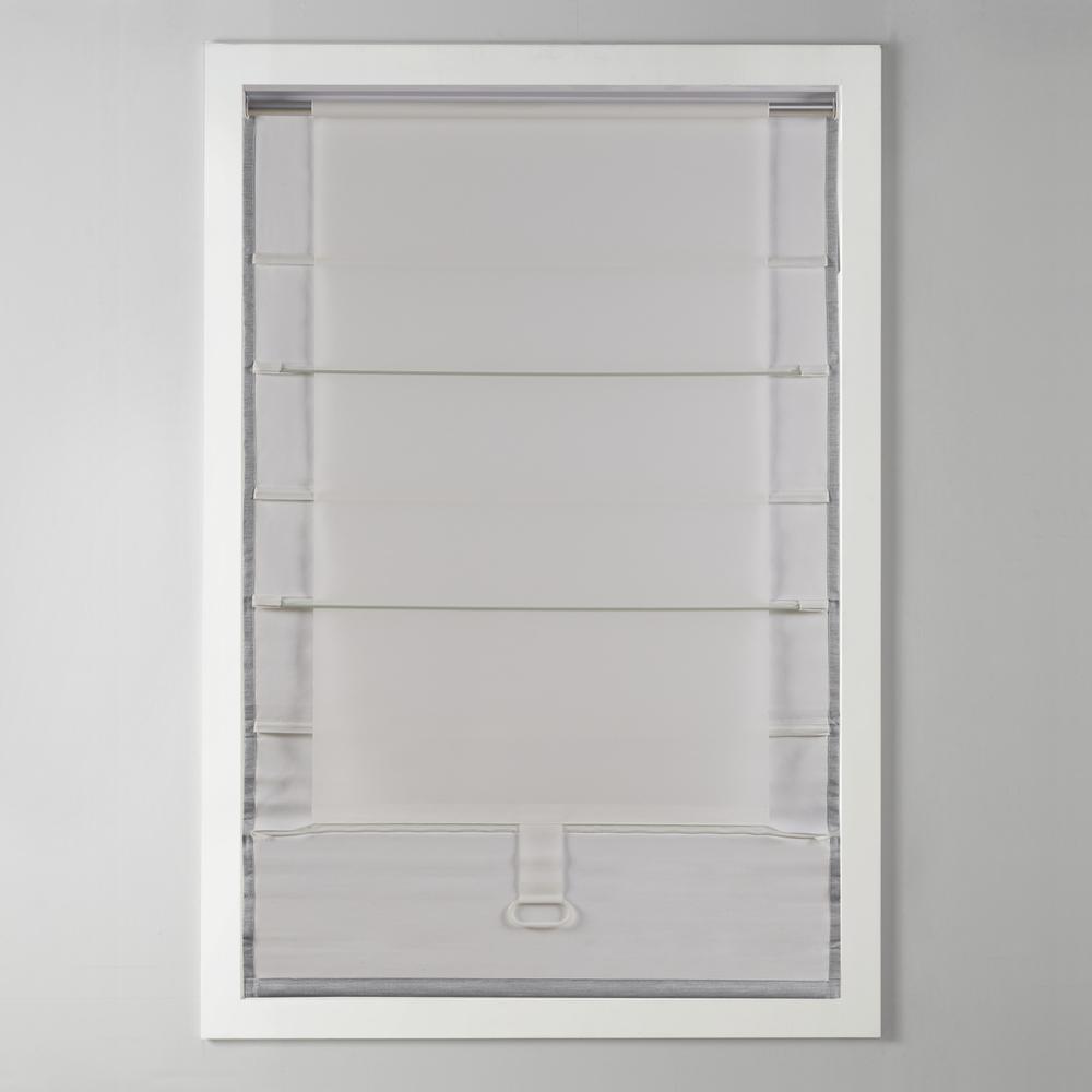 Basketweave Room Darkening Cordless Roman Shade