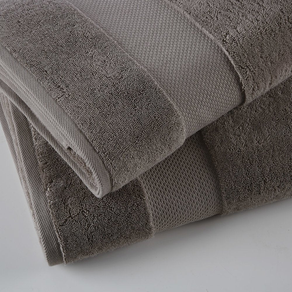 100% Cotton Bath Sheet 2 Piece Set in Charcoal Color