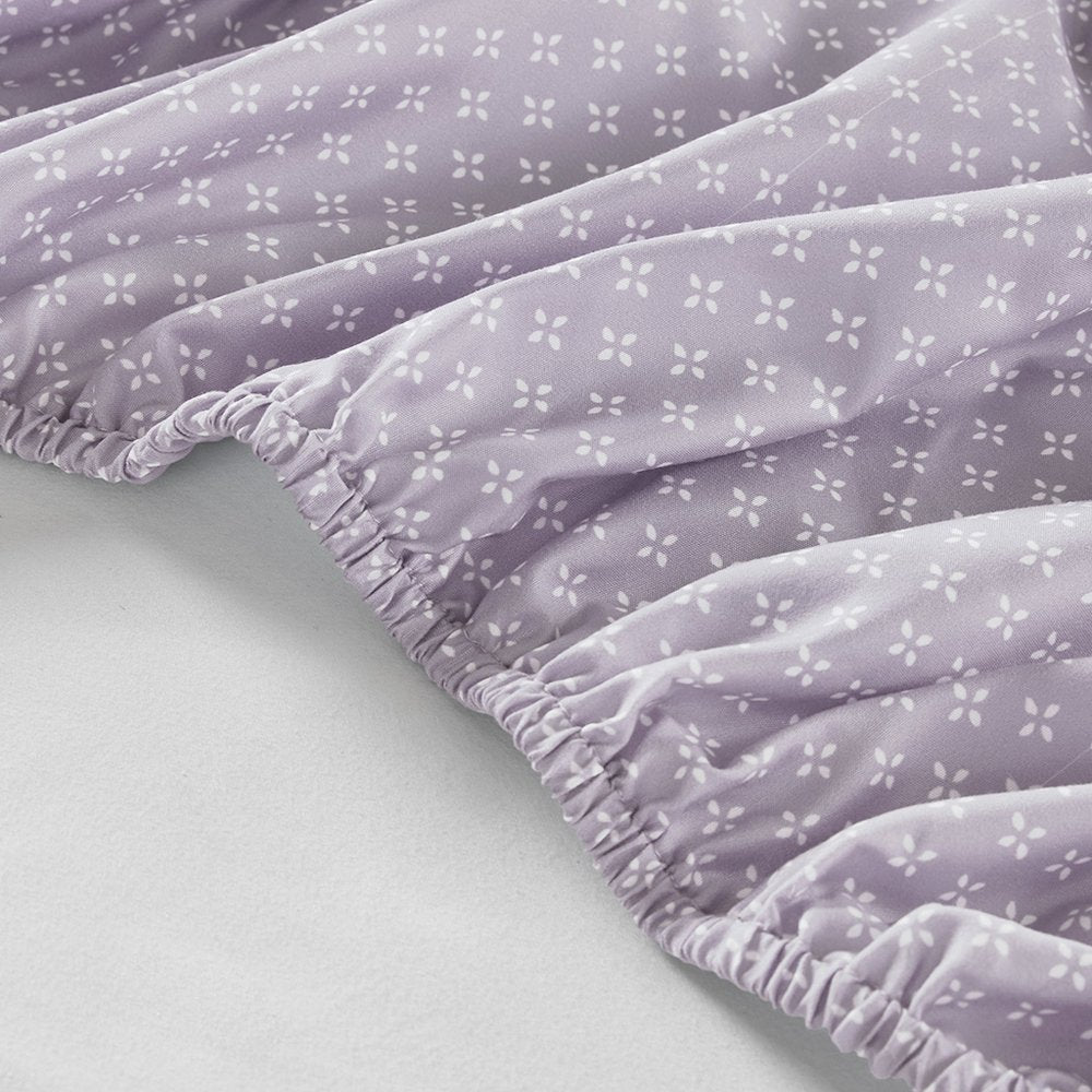 Luna Floral Comforter Set with Bed Sheets, Taupe color