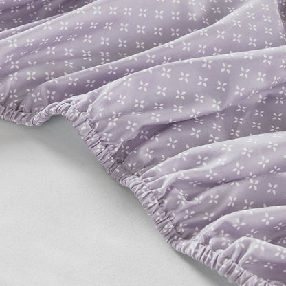 Luna Floral Comforter Set with Bed Sheets, Taupe color