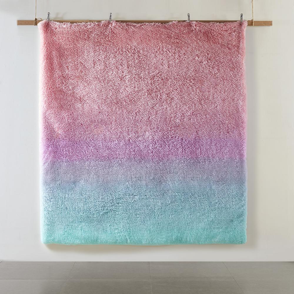 Ombre Shaggy Faux Fur Comforter Set