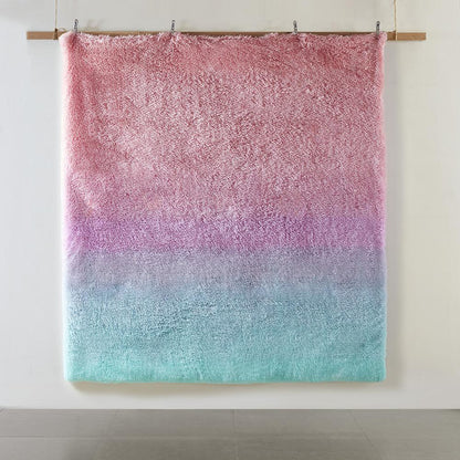 Ombre Shaggy Faux Fur Comforter Set