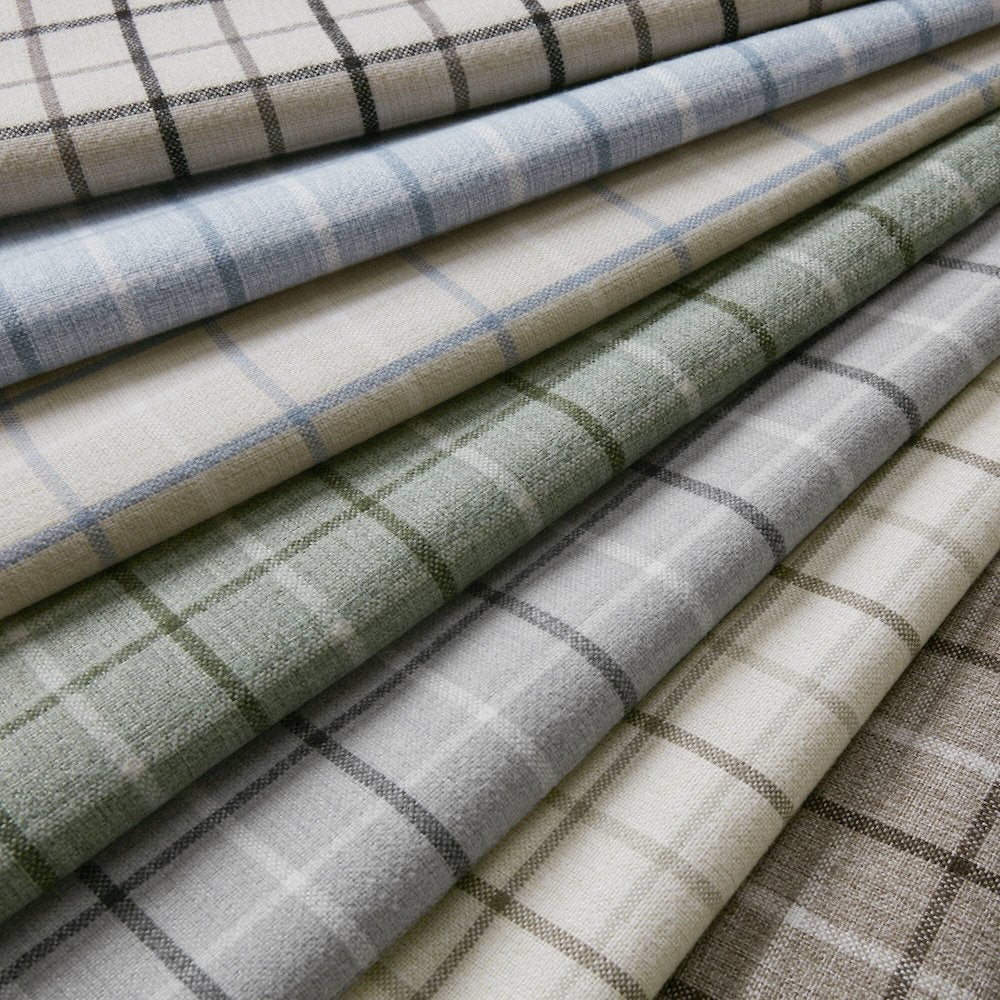 Plaid Rod Pocket and Back Tab Curtain Panel with Fleece Lining