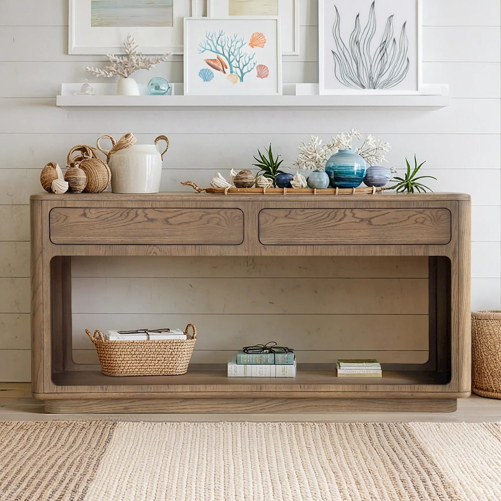 Emil Console Table, Driftwood color