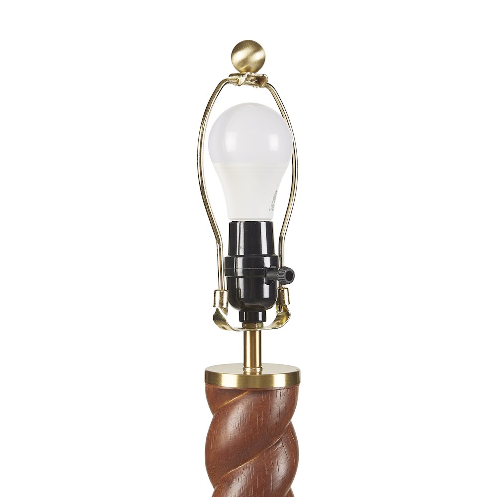 Helixia Twisted Faux Wood Table Lamp with USP C Port
