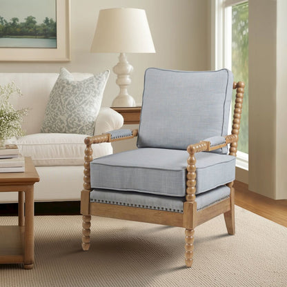Donohue Turned Wood Frame Armchair