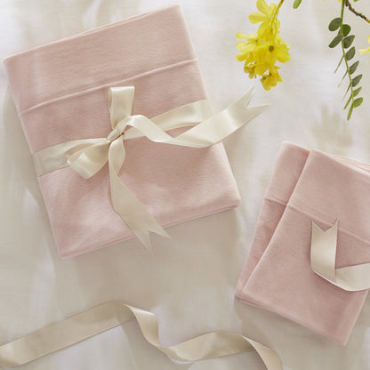 Cotton Blend Jersey Knit All Season Sheet Set, Blush color