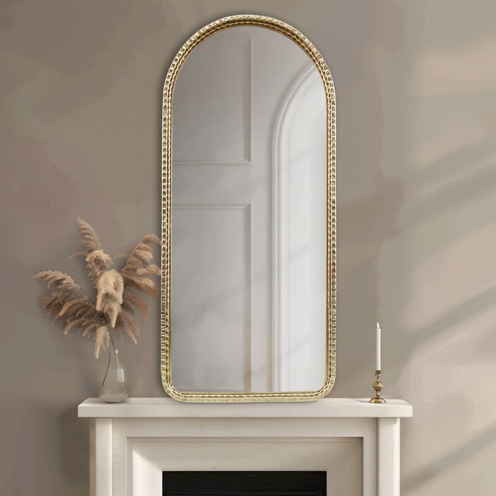 Gold Metal Arch Wall Mirror