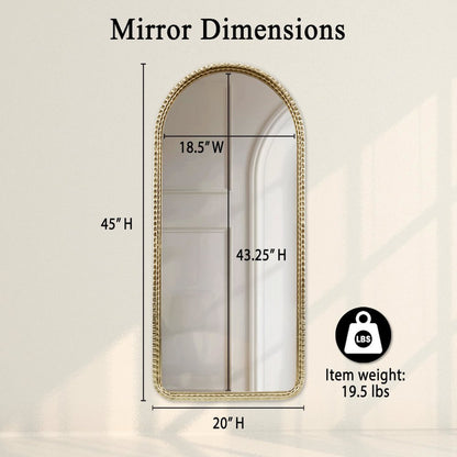 Gold Metal Arch Wall Mirror