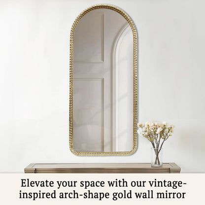 Gold Metal Arch Wall Mirror