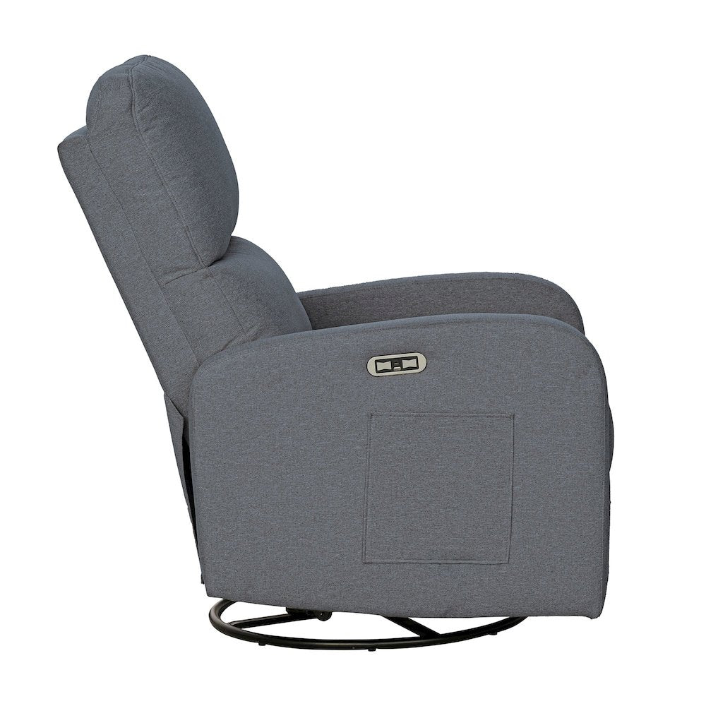 Dakota Power Recliner 3-in-1 with Swivel, Glider, Charging Station