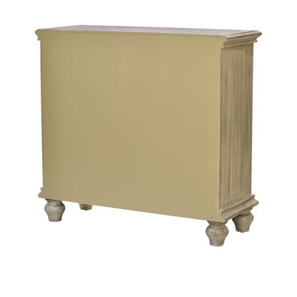 Driscoll 2-door carved wood storage cabinet