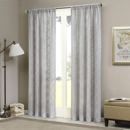 Diamond Sheer Window Curtain Panel