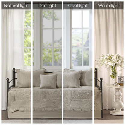 6 Piece Reversible Scalloped Edge Daybed Cover Set