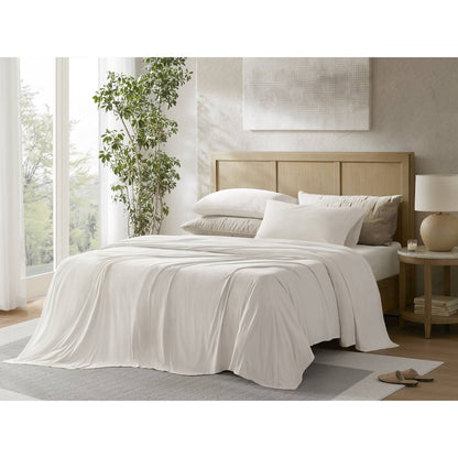 Stretch Jersey Sheet Set, White color